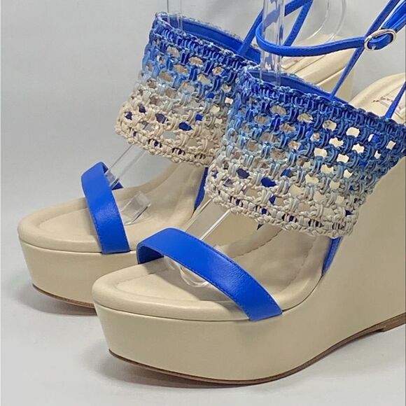 Alexandre Birman Trisha Woven Platform Wedge Sandals size 38.5 - Picture 6 of 12